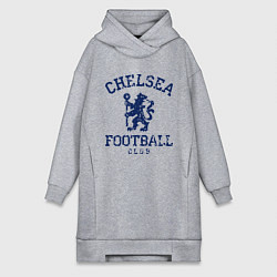 Женское худи-платье Chelsea FC: Lion, цвет: меланж