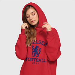 Женское худи-платье Chelsea FC: Lion, цвет: красный — фото 2