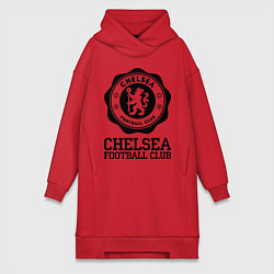 Женское худи-платье Chelsea FC: Emblem, цвет: красный
