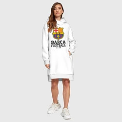 Женское худи-платье Barcelona Football Club, цвет: белый — фото 2