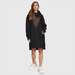 Женское худи-платье Символ Морровинда, цвет: черный — фото 2