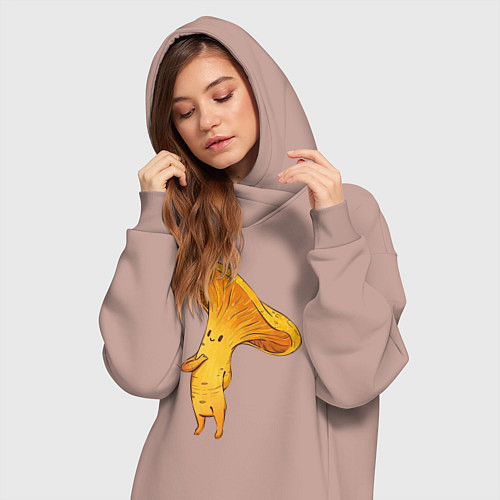 Женская толстовка-платье Лисичка / Пыльно-розовый – фото 3