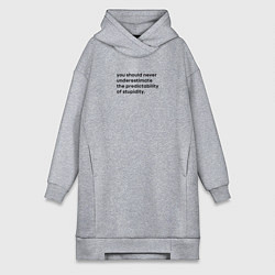 Женское худи-платье Snatch: Цитата из фильма, цвет: меланж