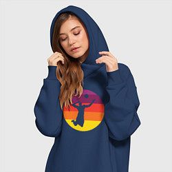 Женское худи-платье Мой волейбол, цвет: тёмно-синий — фото 2