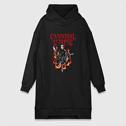 Женское худи-платье Cannibal Corpse Труп Каннибала Z, цвет: черный