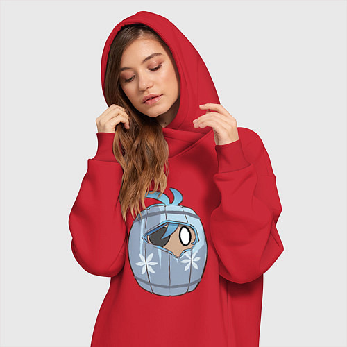 Женская толстовка-платье Бомбочка Кэйа / Красный – фото 3