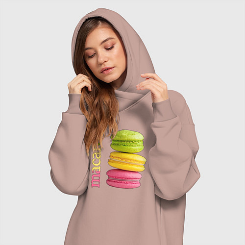 Женская толстовка-платье Macaron / Пыльно-розовый – фото 3