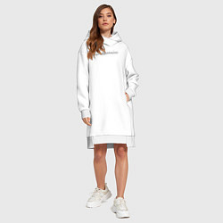 Женское худи-платье Земфира - Бордерлайн, цвет: белый — фото 2