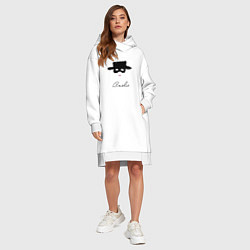 Женское худи-платье Amlie Амели постер минимализм, цвет: белый — фото 2