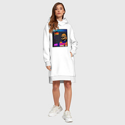 Женское худи-платье Альянс - На заре, цвет: белый — фото 2