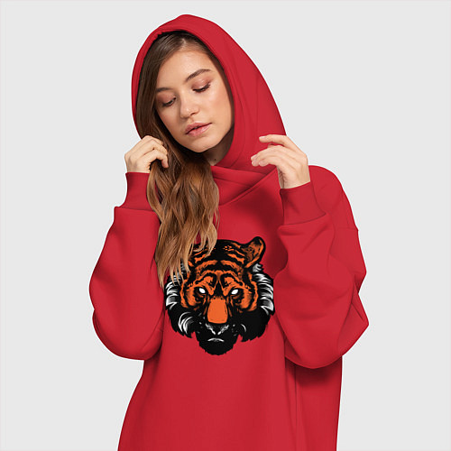 Женская толстовка-платье Bad Tiger / Красный – фото 3
