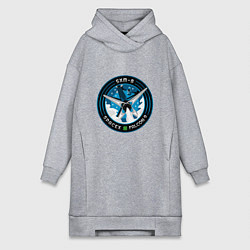 Женское худи-платье SPACE X SXM-8, цвет: меланж