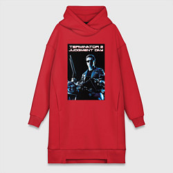 Женское худи-платье Арнольд Шварценеггер, цвет: красный