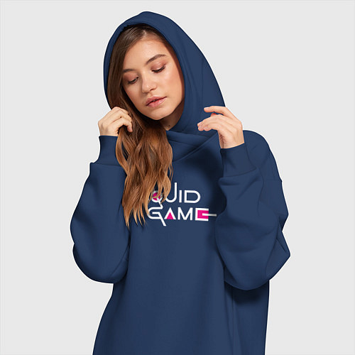 Женская толстовка-платье Squid Game: Logo / Тёмно-синий – фото 3