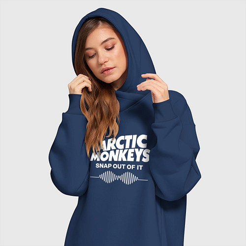 Женская толстовка-платье Arctic Monkeys, группа / Тёмно-синий – фото 3