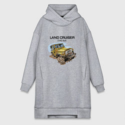 Женское худи-платье Toyota Land Cruiser FJ 40 4X4, цвет: меланж
