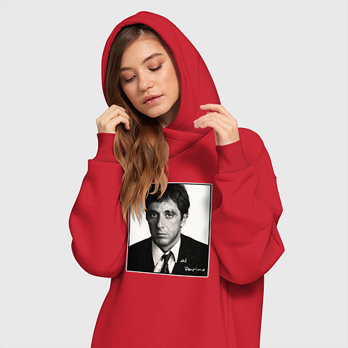 Женская толстовка-платье Аль Пачино Al Pacino / Красный – фото 3