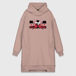 Женское худи-платье CM Punk AEW BITW, цвет: пыльно-розовый