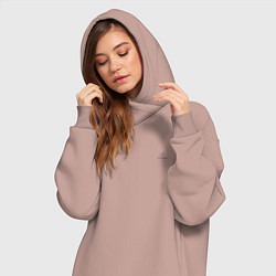 Женское худи-платье CITROEN LOGO спина, цвет: пыльно-розовый — фото 2