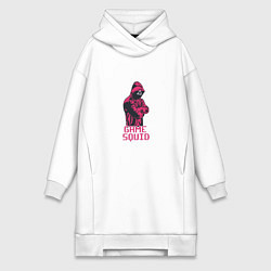 Женское худи-платье Game Squid Boy, цвет: белый