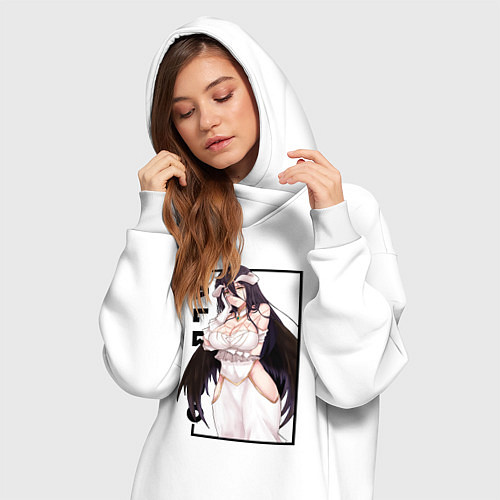 Женская толстовка-платье Альбедо Albedo Повелитель / Белый – фото 3