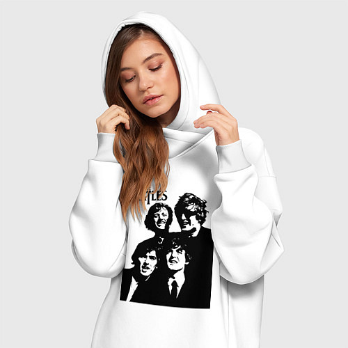 Женская толстовка-платье Выше них только звёзды! / Белый – фото 3