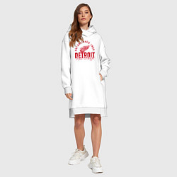 Женское худи-платье Detroit Red Wings Детройт Ред Вингз, цвет: белый — фото 2