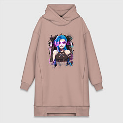Женская толстовка-платье JINX SHOOT ARCANE LOL