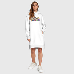 Женское худи-платье Групповое фото, цвет: белый — фото 2