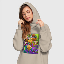 Женское худи-платье Battletoads modern 2020, цвет: миндальный — фото 2