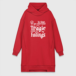 Женская толстовка-платье DARKEST DUNGEON LOGO WHITE