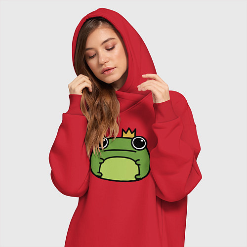 Женская толстовка-платье Frog Lucky король / Красный – фото 3
