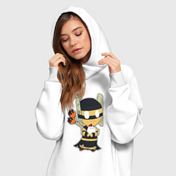 Женское худи-платье Shadow Shaman Chibi, цвет: белый — фото 2