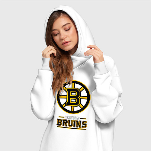 Женская толстовка-платье Boston Bruins , Бостон Брюинз / Белый – фото 3