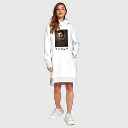 Женское худи-платье Тесла 2022, цвет: белый — фото 2