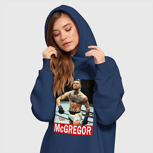 Женская толстовка-платье Конор МакГрегор McGregor / Тёмно-синий – фото 3