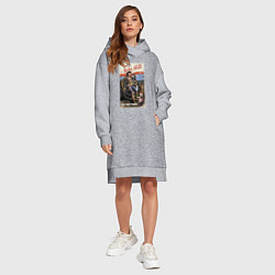 Женское худи-платье Nuka Cola - raid your first!, цвет: меланж — фото 2