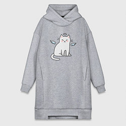 Женская толстовка-платье КОТИК АНГЕЛ CAT ANGEL