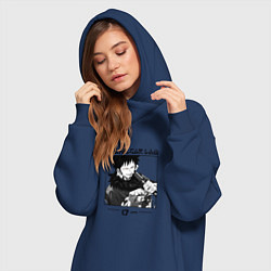 Женское худи-платье Ван-Пис, Трафальгар Ло Trafalgar Law, цвет: тёмно-синий — фото 2