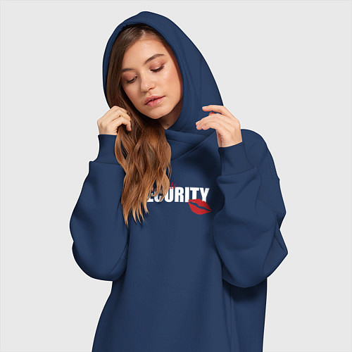 Женская толстовка-платье Охрана девичник / Тёмно-синий – фото 3