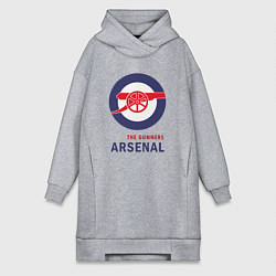 Женское худи-платье Arsenal The Gunners, цвет: меланж