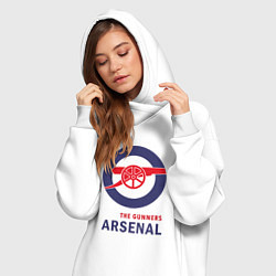 Женское худи-платье Arsenal The Gunners, цвет: белый — фото 2