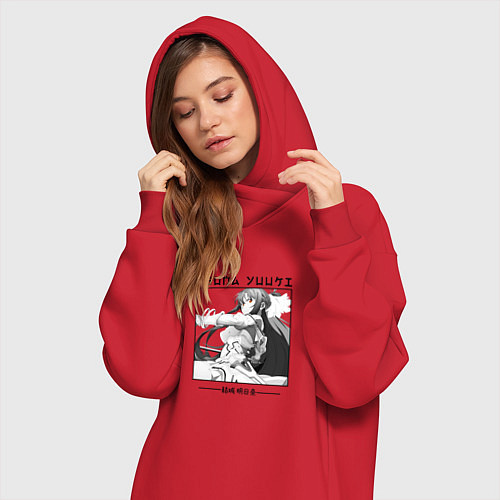 Женская толстовка-платье Мастера меча онлайн, Юки Асуна / Красный – фото 3