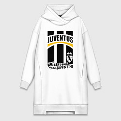 Женское худи-платье Juventus Ювентус, цвет: белый