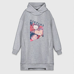 Женская толстовка-платье Гинтоки Кагура и Шинпачи