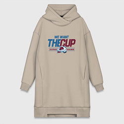 Женская толстовка-платье Colorado Avalanche we want the cup Колорадо Эвелан