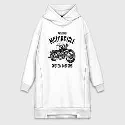 Женское худи-платье American Motorcycle, цвет: белый