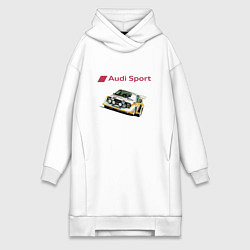 Женское худи-платье Audi Racing team Power, цвет: белый