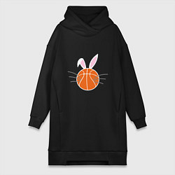Женское худи-платье Basketball Bunny, цвет: черный