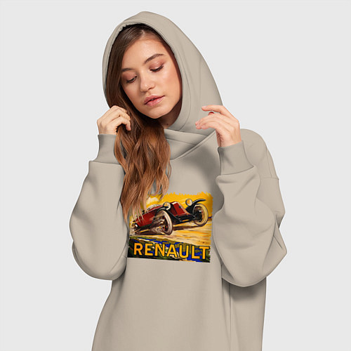 Женская толстовка-платье Renault Racing Retro / Миндальный – фото 3